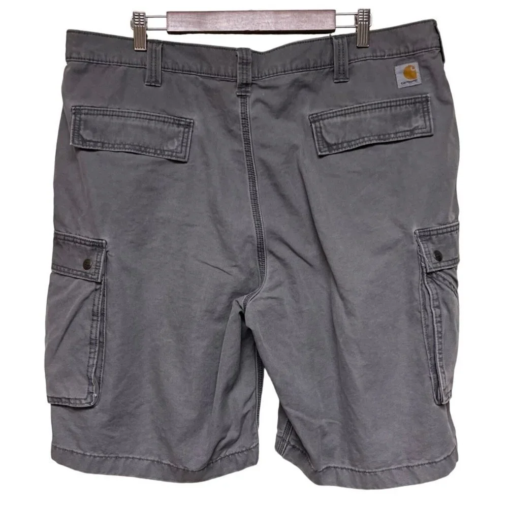 Carhartt Relaxed Fit Grey Cargo Denim Jean Shorts Men's Size 42